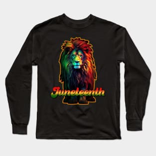 Holo Lion King Juneteenth Celebration Design Long Sleeve T-Shirt